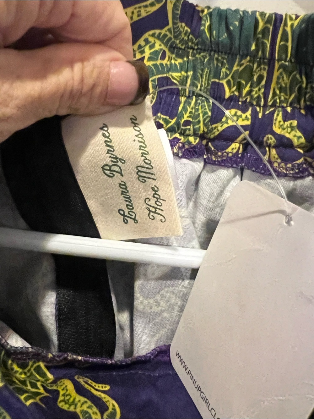 PUG Purple and green/Yellow Cthulhu skirt